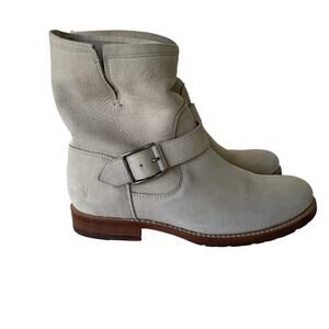 Frye Natalie Short Engineer Boots Womens Natalie Size 7.5 Ivory Boots